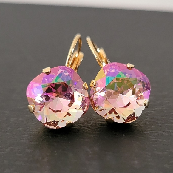 Austrian Crystal Earrings in Gold - Picture 3 of 10